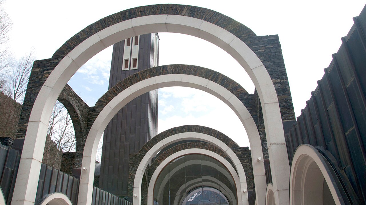 Our Lady of Meritxell sanctuary located in Andorra