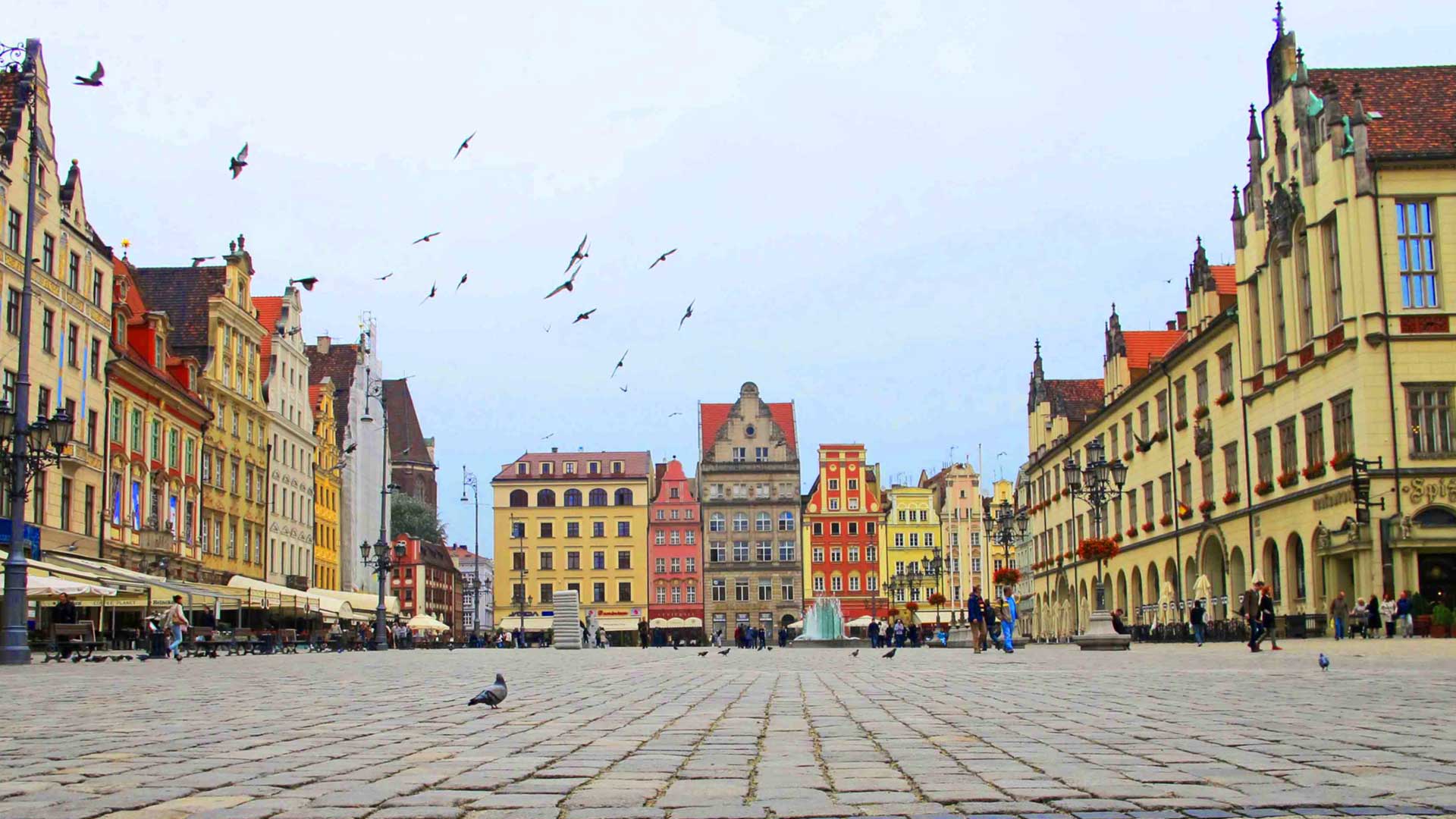 Main square in Wrocław, Poland