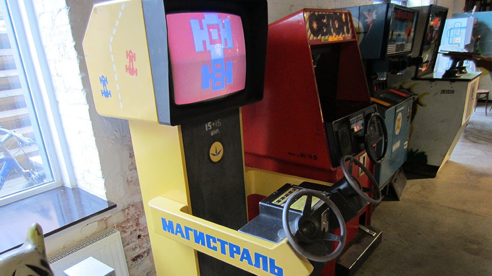 Magistral arcade game in the Museum of Soviet Arcade Machines in Moscow