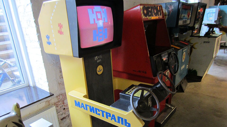 Magistral arcade game in the Museum of Soviet Arcade Machines in Moscow
