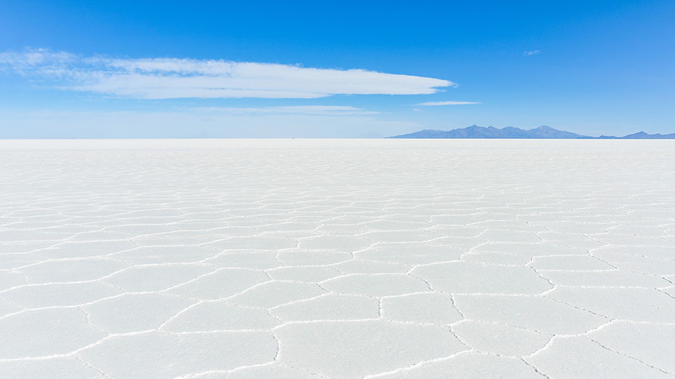 The alien landscape of the Salar De Uyuni salt flats